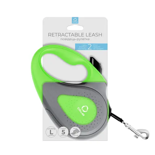 CoLLaR повідець-рулетка для собак L - до 50 кг, салатовий (4823089312057)