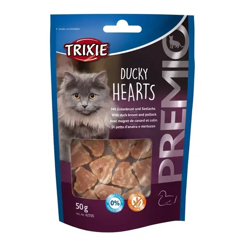 Trixie Premio Ducky Hearts ЛАСОЩІ Premium коти (з качкою та рибою) 50 г