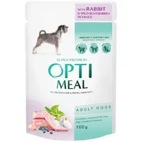 Optimeal Super Premium ADULT Rabbit & Wild Blueberries ВОЛОГИЙ КОРМ Супер-преміум собаки (з кроликом в чорничному соусі) 100 г 