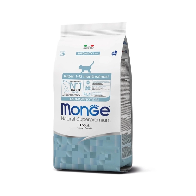 Monge Monoprotein Kitten 1-12 Months СУХИЙ КОРМ Супер-преміум кошенята (з фореллю) 400 г 