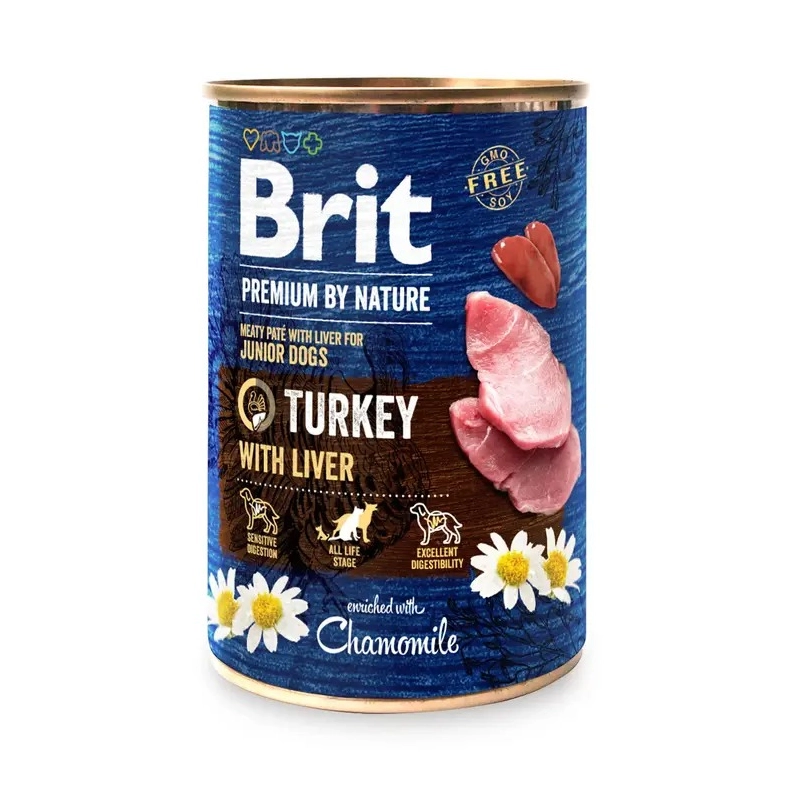 Brit Premium by Nature Junior Turkey with Liver ВОЛОГИЙ КОРМ Premium цуценята (з індичкою та індюшиною печінкою) 400 г 