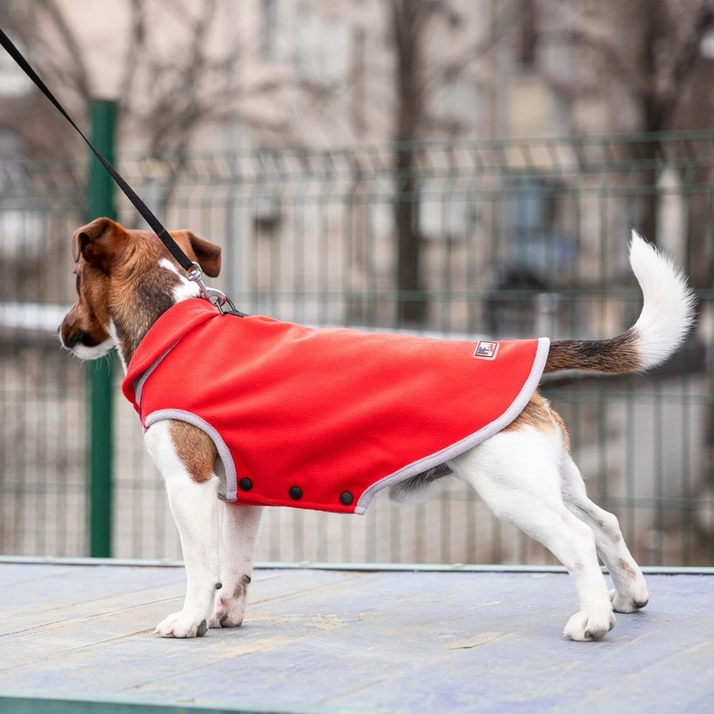 Pet Fashion Fleecy жилет для собак M - червоно-сірий (4823082419685)  - фото 1
