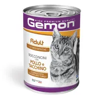 GEMON CAT ADULT влажный корм для кошек 415 г - с курицей и индейкой (8009470300728) 
