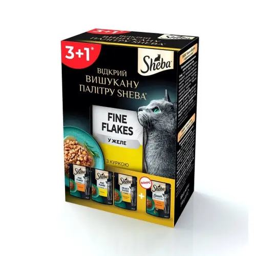 SHEBA Мікс з птиці в соусі вологий корм для котів 85 г (2200211828013)
