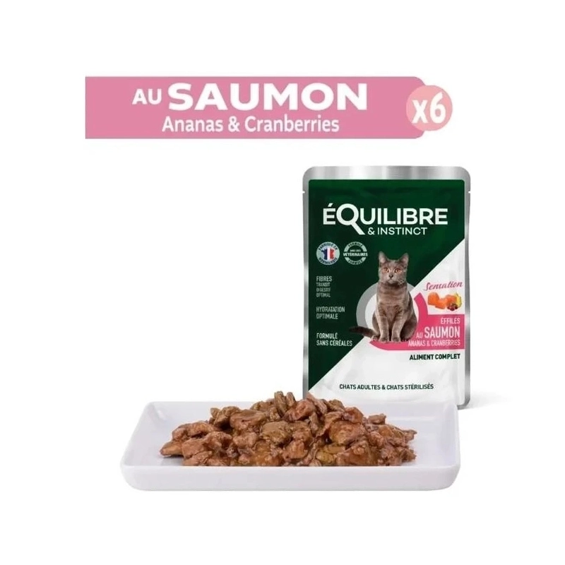 Equilibre&Instinct Sterilised ВОЛОГИЙ КОРМ Економ коти (з куркою, фореллю, яловичиною та лососем) 85 г  - фото 2