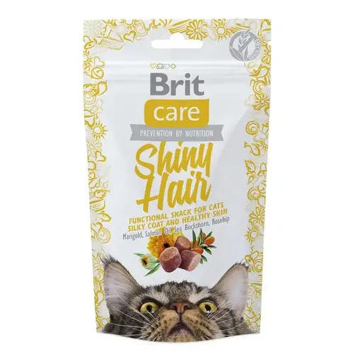 Brit Care Shiny Hair Functional Snack ЛАСОЩІ Супер-преміум коти (з лососем) 50 г