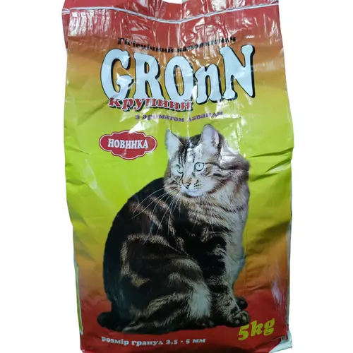 GronN наповнювач для котячого туалету 5 кг - бентонітовий, з ароматом лаванди, великий (4841046000151)