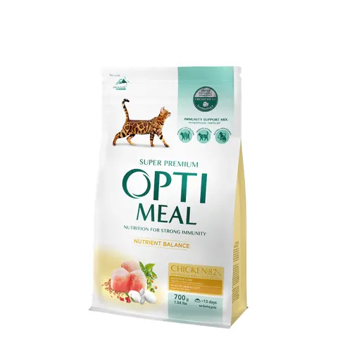 Optimeal сухой корм для кошек 700 г - курица (4820215364256)