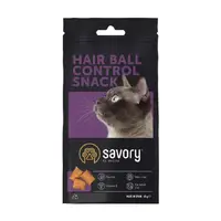Savory Hair Ball Control Snack ЛАСОЩІ Холістік коти (для виведення шерсті) 60 г 