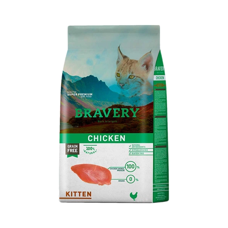 Bravery сухой корм для котят 600 г - курица (8436538947739) 