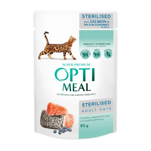 Optimeal Sterilised ВОЛОГИЙ КОРМ Супер-преміум коти (стерилізовані) 85 г