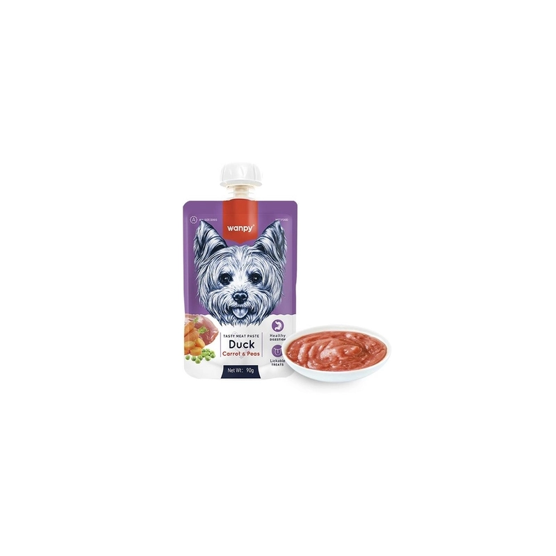 Wanpy CREAMY DUCK & CARROT & PEA РІДКИЙ КОРМ Premium собаки (крем-пюре) 90 г 