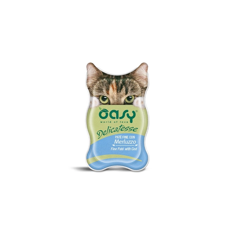 Oasy Cat вологий корм для котів 85 г - з тріскою (8053017342306) 
