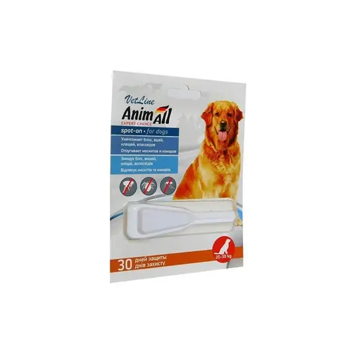 AnimAll VetLine Spot-On краплі для собак 6 мл/піпетка - від бліх і кліщів, 20-30 кг (4820150201944)