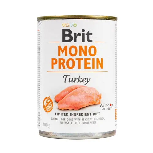 Brit Care MONOPROTEIN Turkey ADULT ВОЛОГИЙ КОРМ Супер-преміум собаки (з індичкою) 400 г