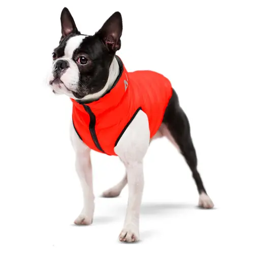 AiryVest куртка двостороння для собак M 45 - червоно-чорна (4823089302898)