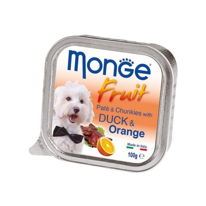 Monge Wet Fruit Duck & Orange ВОЛОГИЙ КОРМ Premium собаки (з качкою та апельсином) 100 г 
