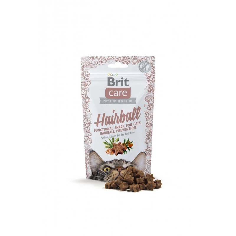 Brit Care Hairball Functional Snack ЛАСОЩІ Супер-преміум коти (з качкою) 50 г  - фото 1