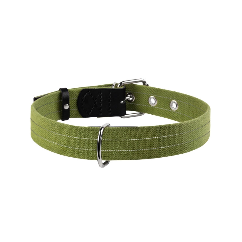 CoLLaR нашийник для собак XL - з бавовняної стрічки, зелений (4820082490690) 