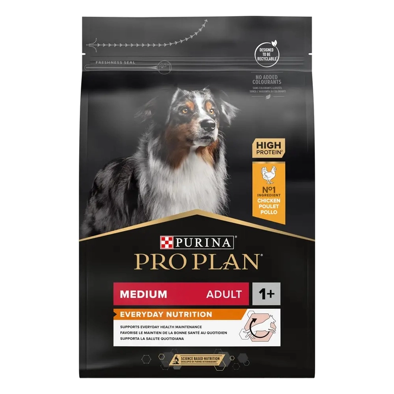 Purina Pro Plan Medium ADULT 1+ Everyday Nutrition СУХИЙ КОРМ Супер-преміум собаки середніх порід (з куркою) 3 кг 