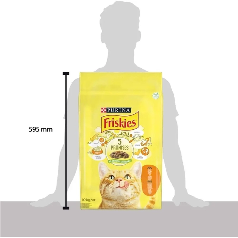 Friskies сухой корм для кошек 10 кг - с курицей и овощами (5997204505101)  - фото 3