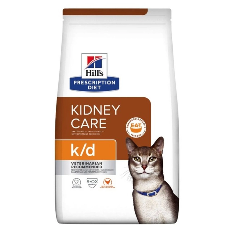 Hill's Prescription Diet k/d Feline сухий корм для котів для лікування захворювань нирок 1.5 кг - з куркою (052742059280) 