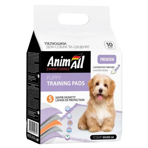 AnimAll Puppy Training Pads пелюшки для собак 60?60 см - з ароматом лаванди (4820224500720)