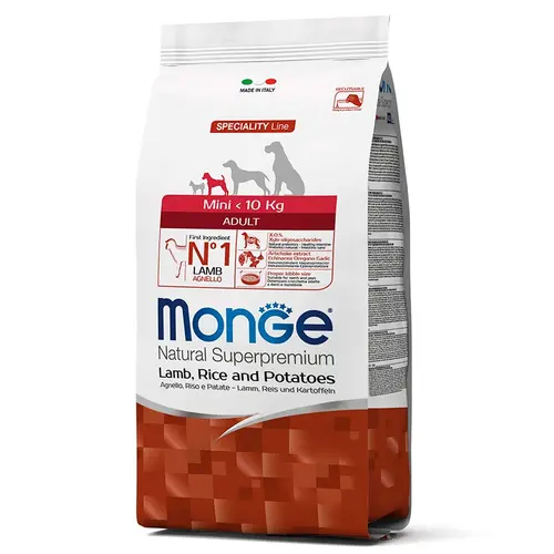 Monge MINI < 10 kg ADULT MonoProtein Lamb with Rice and Potatos сухий корм для собак дрібних порід 2.5 кг - з ягням, рисом та картоплею (8009470011549