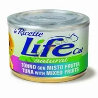 Lifecat Le Ricette Natural ВОЛОГИЙ КОРМ Супер-преміум коти (з тунцем та фруктовим міксом) 150 г 