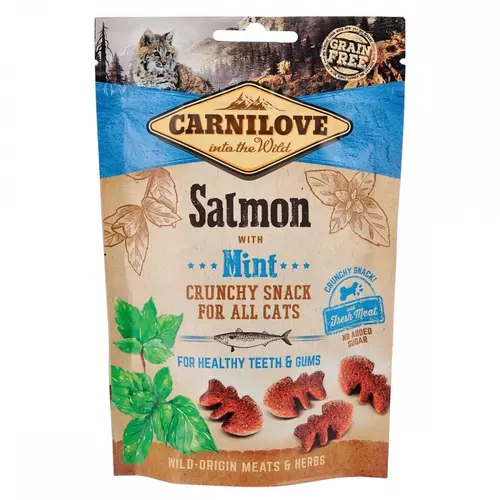 Carnilove Mint Salmon Crunchy Snack ЛАСОЩІ Холістік коти (з лососем та м'ятою) 50 г