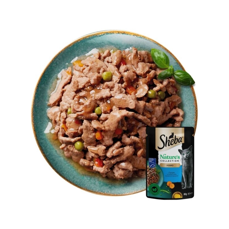 Sheba Nature`s Collection ВОЛОГИЙ КОРМ Premium коти (з тунцем, овочами та олією) 85 г  - фото 3
