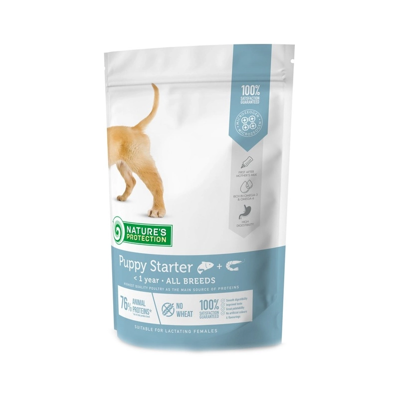 Natures Protection Puppy STARTER ALL BREEDS СУХИЙ КОРМ Premium цуценята (з лососем) 500 г 