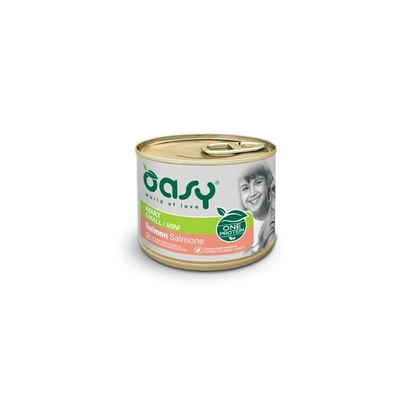 Oasy One Protein ADULT Small MINI Salmon Salmone ВОЛОГИЙ КОРМ Супер-преміум собаки дрібних порід (з лососем) 200 г 
