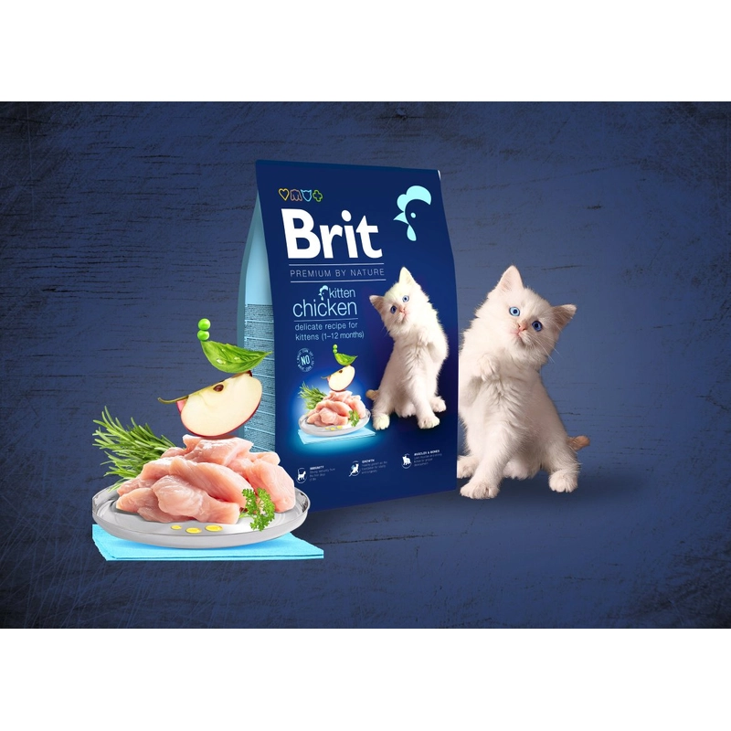 Brit Premium by Nature Kitten СУХИЙ КОРМ Premium кошенята (з куркою) 300 г  - фото 2