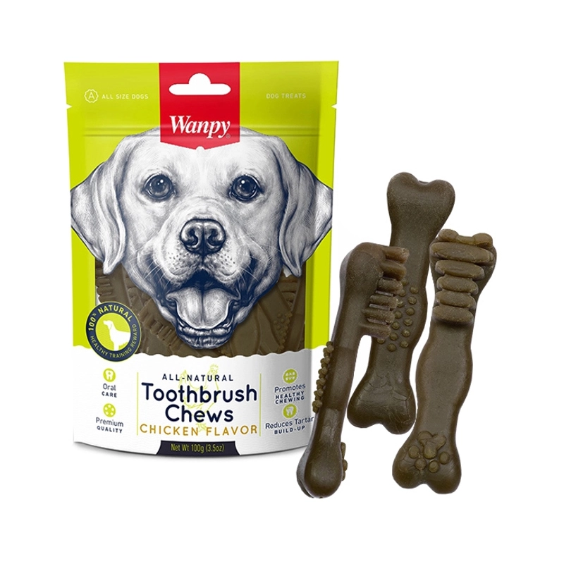 Wanpy Toothbrush Chews Chicken лакомство для собак 100 г - с курицей (6927749869016) 