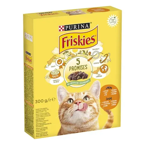 Friskies сухий корм для котів 300 г - з куркою та овочами (7613031868247)