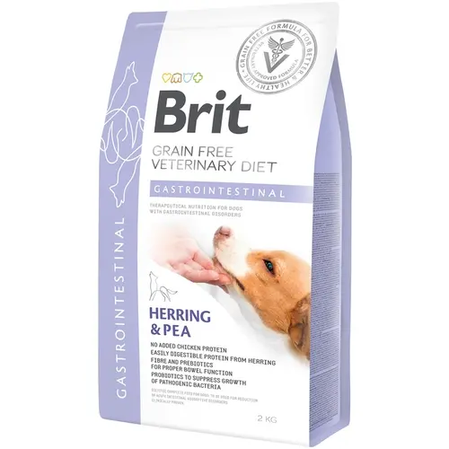 Brit VETERINARY DIETS Grain-Free GASTROINTESTINAL Herring & Pea СУХИЙ КОРМ Холістік собаки (з оселедцем, лососем та горохом) 2 кг