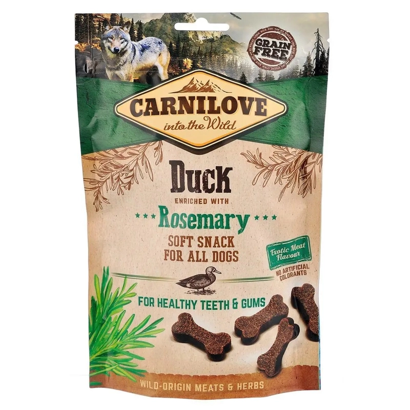 Carnilove Semi Moist с уткой и розмарином лакомство для собак 200 г (8595602527311) 