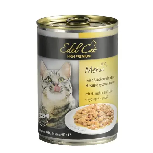 Edel Cat вологий корм для котів 400 г - з куркою та гускою (4003024173015)
