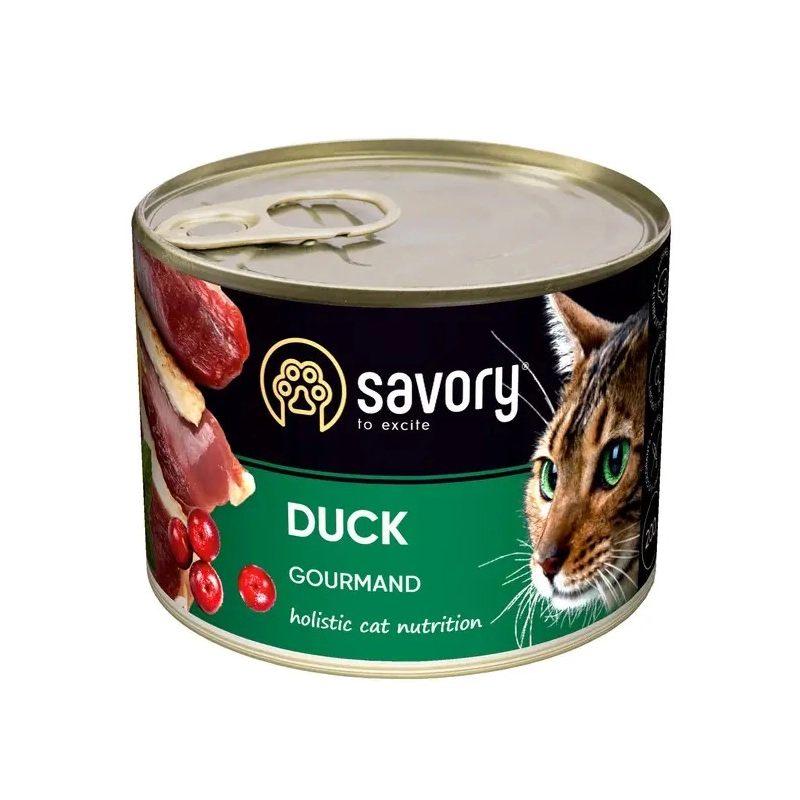 Savory Gourmand Duck вологий корм для котів 200 г - з качкою (4820232630617) 