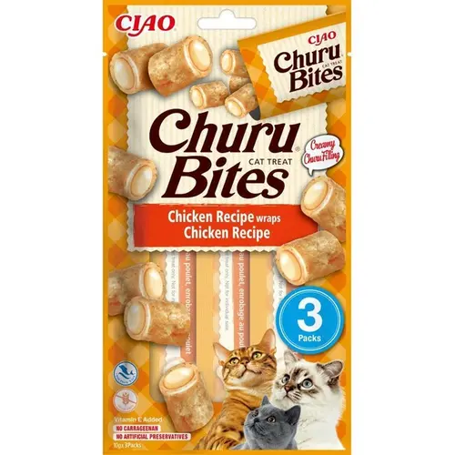 Inaba Ciao Churu Bites ЛАСОЩІ Холістік коти (з куркою) 10 г