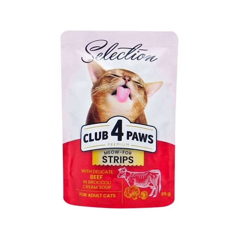Club 4 Paws Premium SELECTION ADULT Tail-Waggins Slices Beef & Veggies ВОЛОГИЙ КОРМ Premium собаки (з яловичиною та овочами) 85 г 