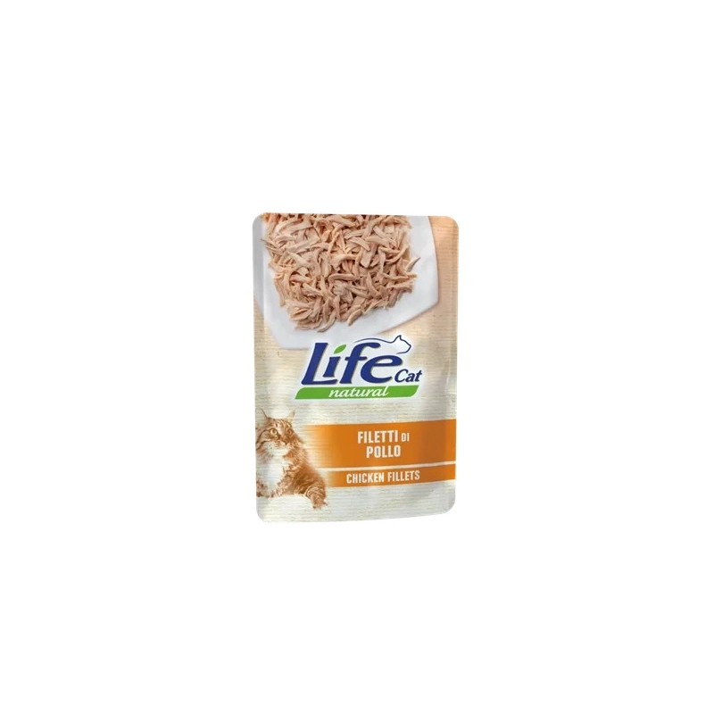 Lifecat Natural ВОЛОГИЙ КОРМ Супер-преміум коти (з курячим філе) 70 г 