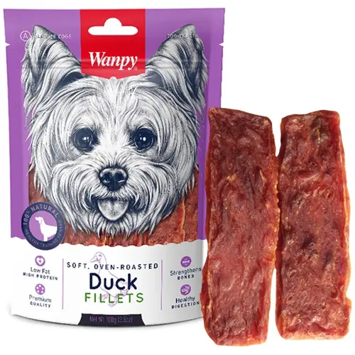Wanpy Soft Duck Fillets ЛАСОЩІ Premium собаки (філе качки) 100г