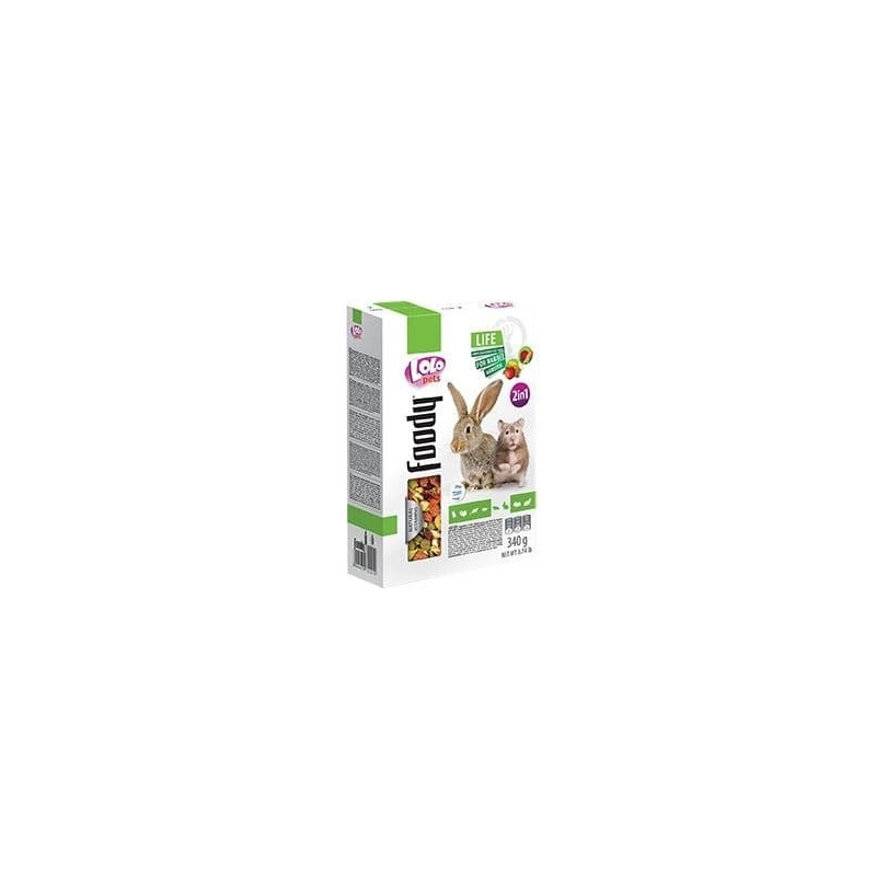 Lolopets Овочево-Фруктовий корм для хом'яків та кроликів 340 г (5904479711243) 