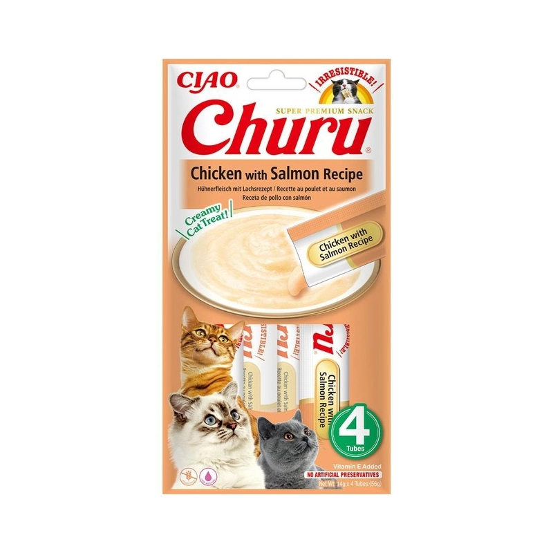 Inaba Ciao Churu ЛАСОЩІ Холістік коти (з куркою та лососем) 14 г 