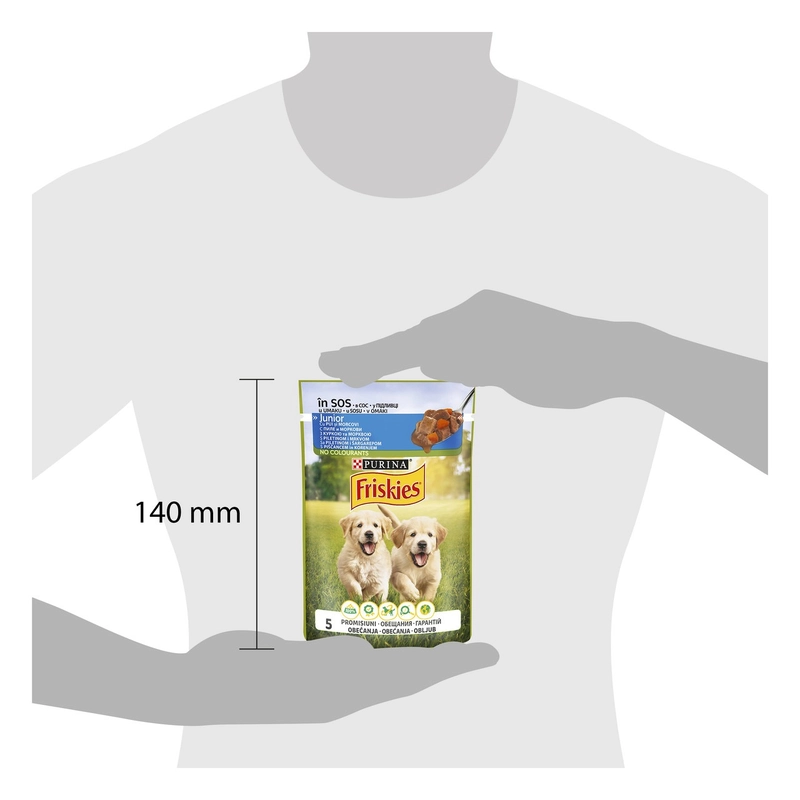 Purina Friskies Junior Chicken & Carrot ВОЛОГИЙ КОРМ Економ цуценята (шматочки в підливці з куркою та морквою) 85 г  - фото 3
