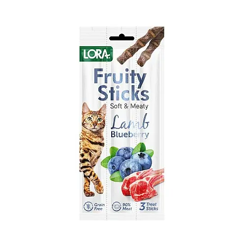 Lora Cat Stick лакомство для кошек 5 г - с ягненком и черникой (8680571720907)