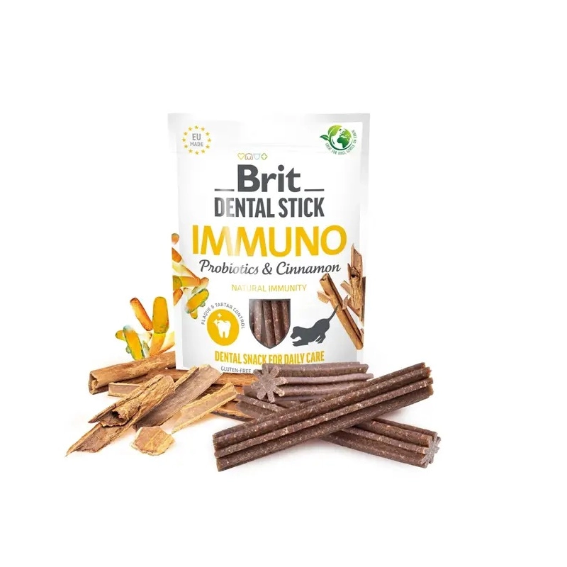 Brit Dental Stick Immuno ЛАСОЩІ Супер-преміум собаки (для міцного імунітету) 251г  - фото 2