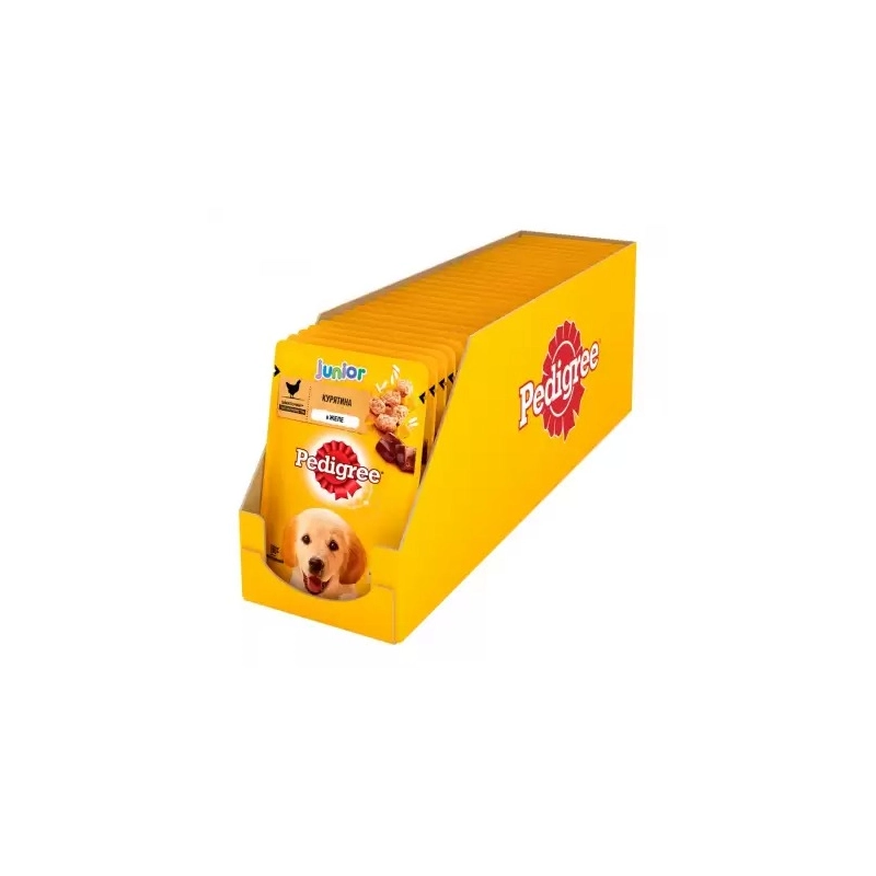 Pedigree Junior ВОЛОГИЙ КОРМ Економ цуценята (з куркою в желе) 100 г  - фото 3